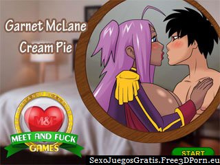Garnet Cream Pie en juego del sexo de dibujos animados
