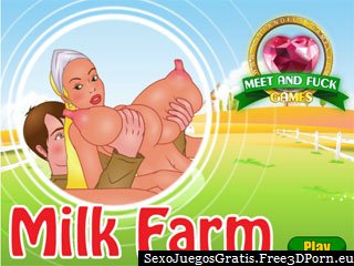 Chicas del MILF leche en una granja de juego sexual