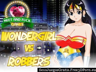 Manga Wondergirl y ladrones cachondas follar juego